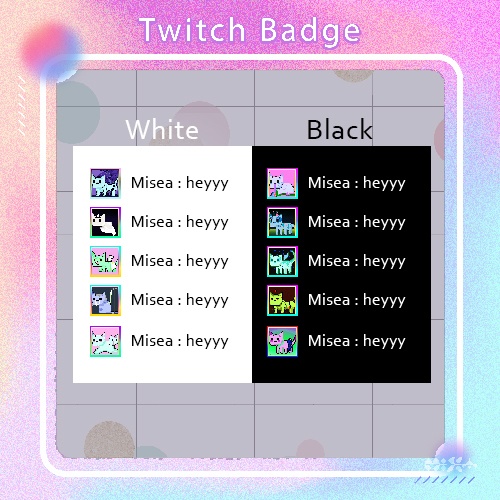 【Twitch Badges】 Cat universe Pixel art