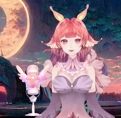 【Live2D Mic】音量に応じて光るマイク -愛の翼