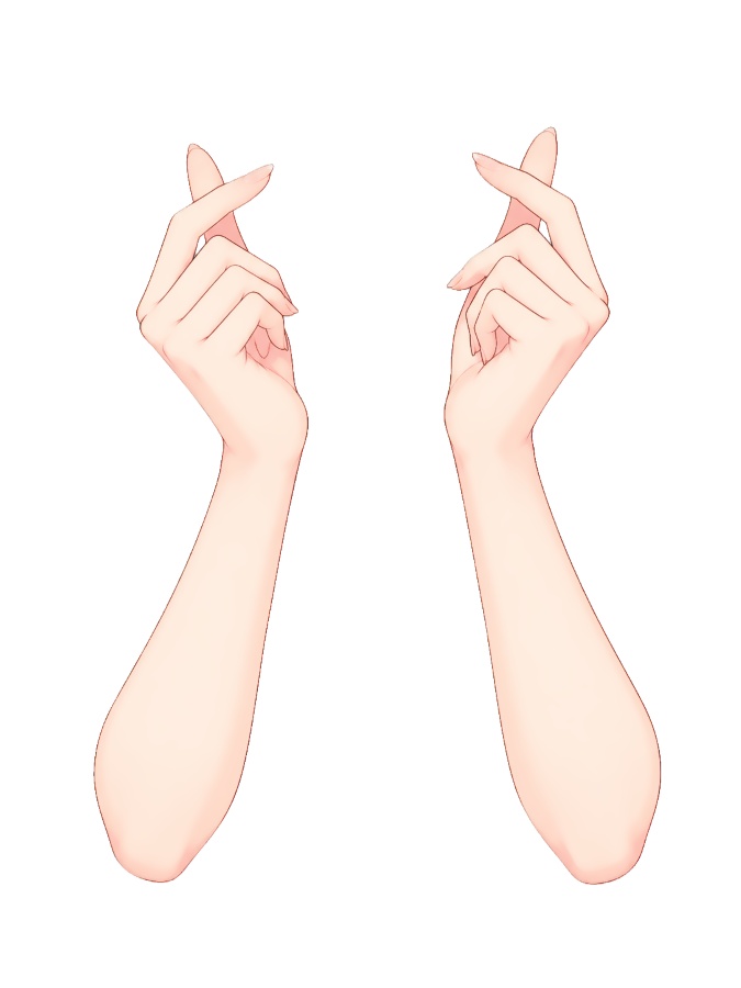 【無料・フリー素材】指ハート＆手ハートポーズ9種｜ハートの日・VTuber/配信用