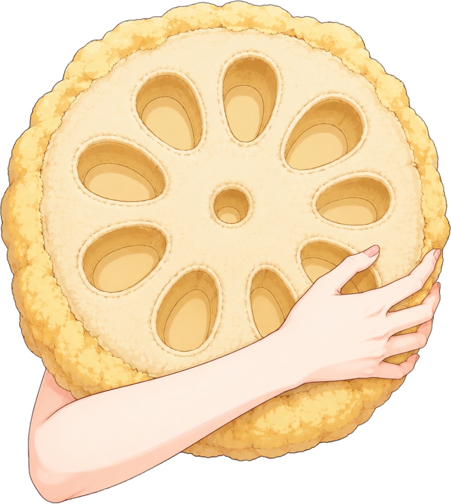 天ぷら盛り合わせを差し出す手&天ぷらぬい素材セット【VTuber・配信素材/透過PNG】