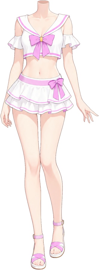【フリー素材/高解像度版あり】セーラー水着ボディ8色セット|VTuber・Vライバー向け透過PNG