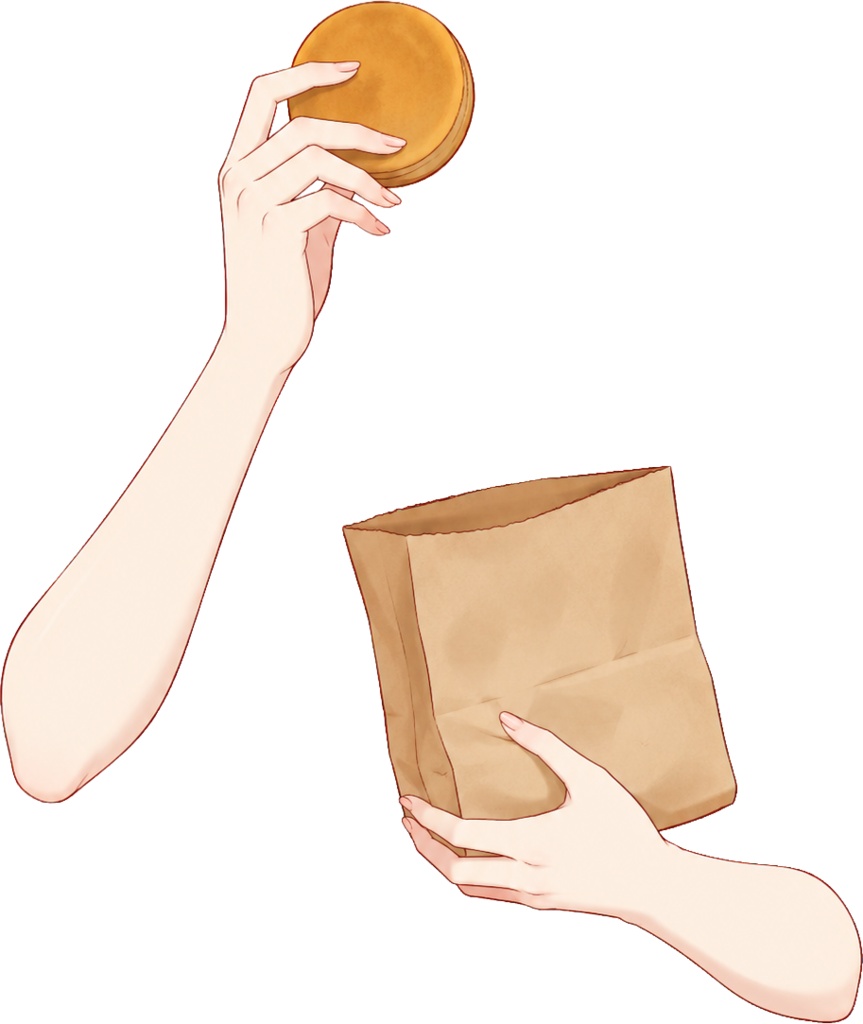 【VTuber素材】なに焼き手持ちポーズセット / 今川焼き・大判焼き・回転焼き論争に【透過PNG】