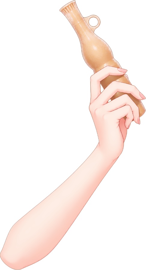 【フリー素材】パピコを持つ手パーツ(右手・左手)/8月5日パピコの日・夏の配信サムネ用【VTuber/透過PNG】