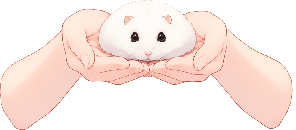 ぎゅっとハムスター素材セット / 8月6日はハムの日!抱っこ・手のひらポーズ【VTuber/配信用】