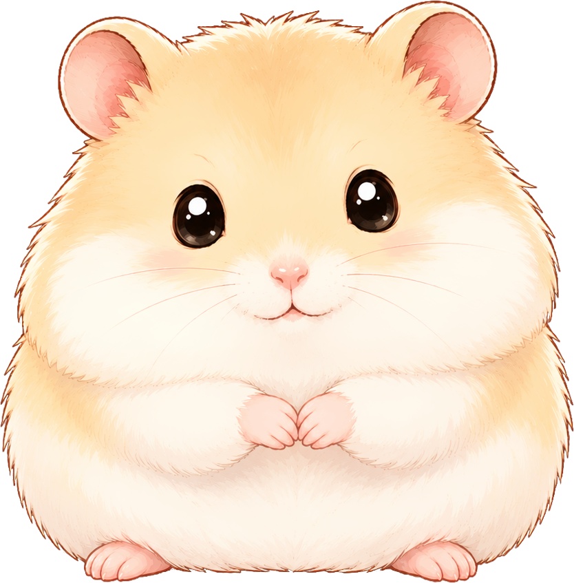 ぎゅっとハムスター素材セット / 8月6日はハムの日!抱っこ・手のひらポーズ【VTuber/配信用】