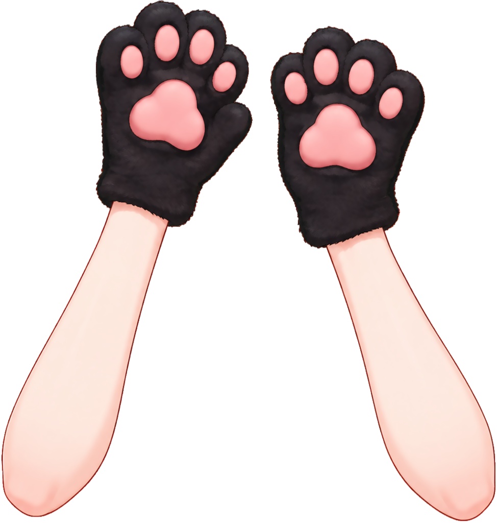 【配信素材】ねこなりきりセット|世界猫の日第三弾・猫耳/しっぽ/首輪/肉球手【VTuber/配信用】