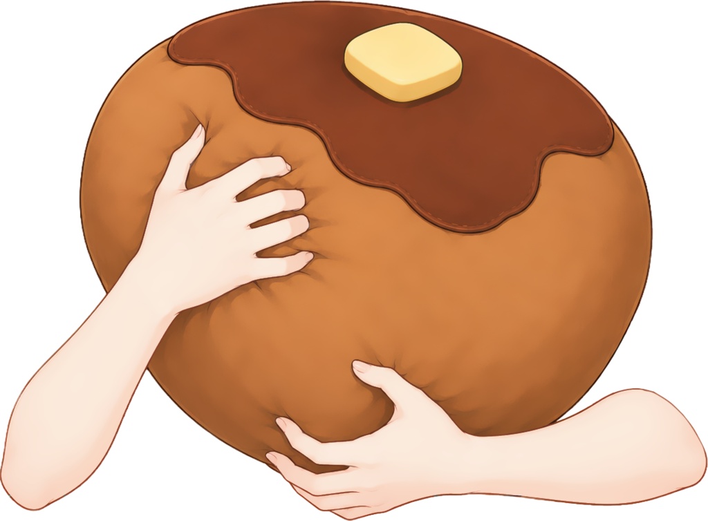 【VTuber素材】ハンバーグぬい抱っこ素材&ハンバーグ背景 / ハンバーグの日・抱き枕の日・ハグの日【配信用】