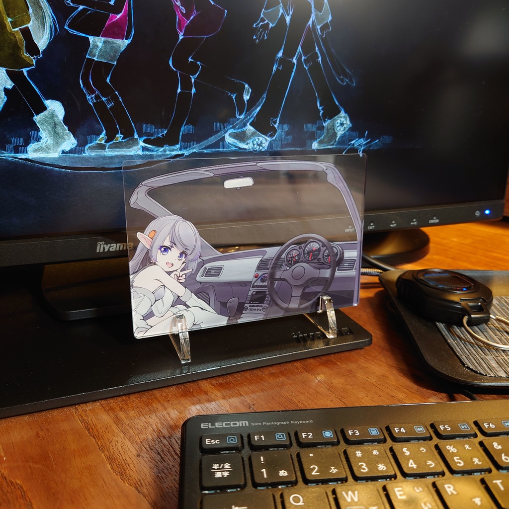 葉書サイズアクリルボード:オープンカーの車窓から