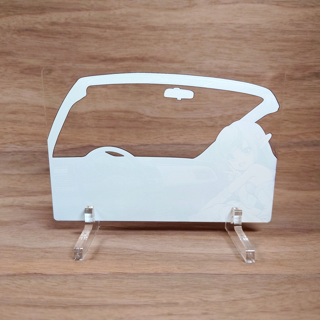 葉書サイズアクリルボード:オープンカーの車窓から