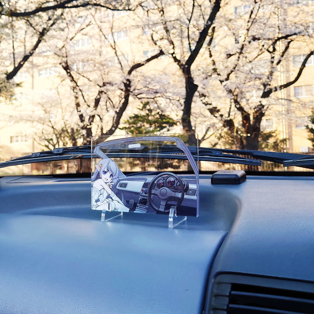 葉書サイズアクリルボード:オープンカーの車窓から