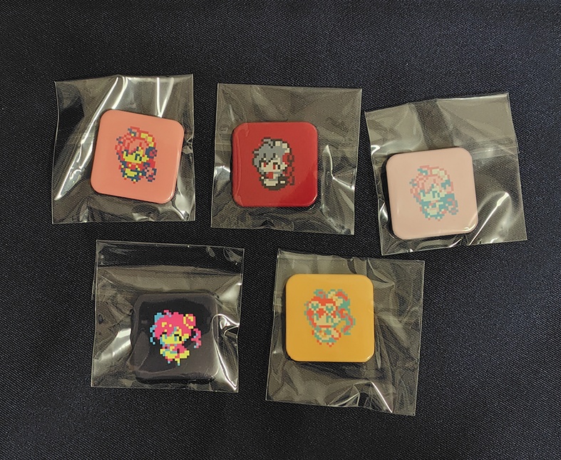 4色ドット絵缶バッジ