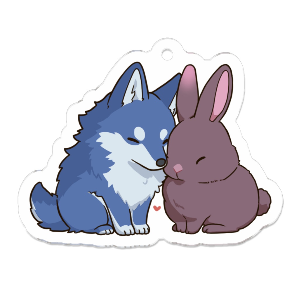 オオカミ×ウサギのアクリルキーホルダー