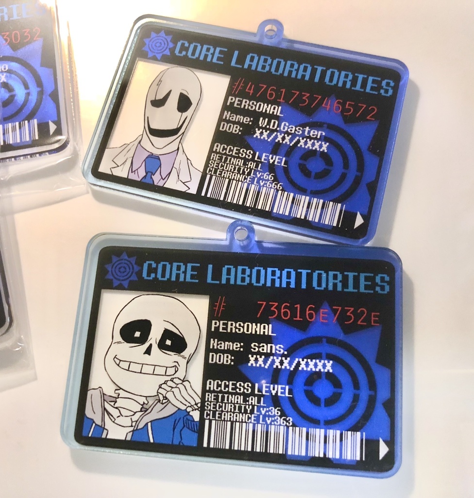 COREラボIDカードアクキー sans&Gaster