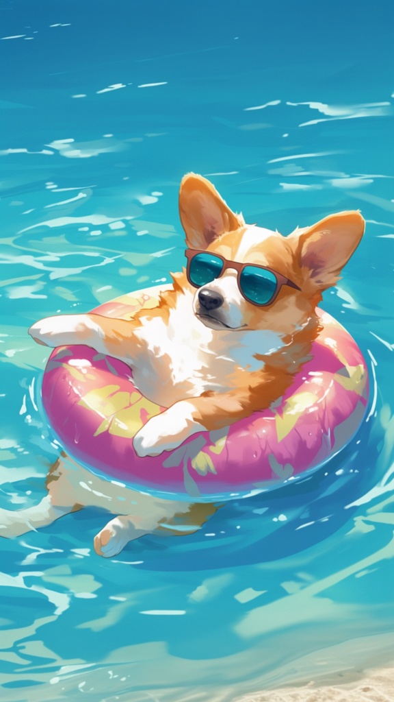 コーギープール 🐾 Corgi Pool 【Smartphone Wallpaper 10 Pack / 816×1456px】