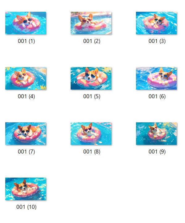 コーギープール 🐾 Corgi Pool 【PC Wallpaper 10 Pack / 4368×2448px】