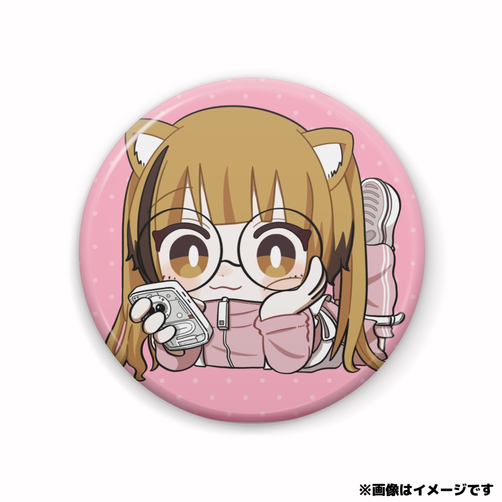 たぬざわの缶バッジ(ピンク)