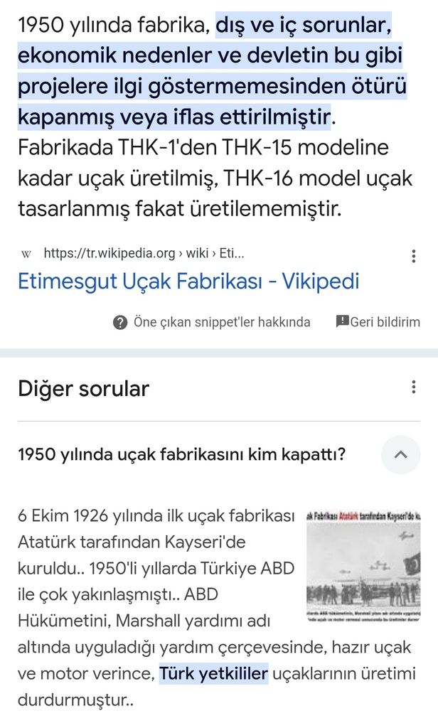 Uçak fabrikaları ne zaman kapatıldı? Kim kapattı? Neden kapandı?