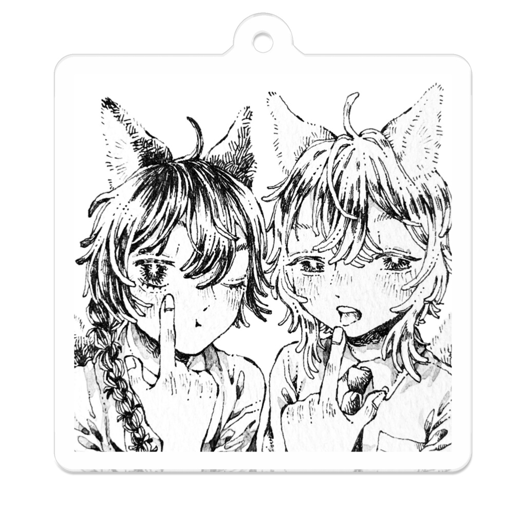 【アクリルキーホルダー】猫耳兄弟・「べ！」