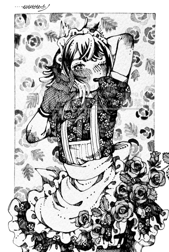 【原画】バラのメイド/猫耳兄弟・弟