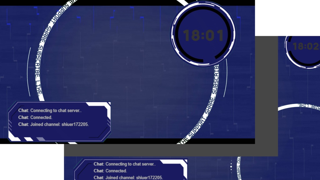 【無料】動く配信画面 (雑談・ゲーム配信用)｜テクノロジー系【ShiueR】
