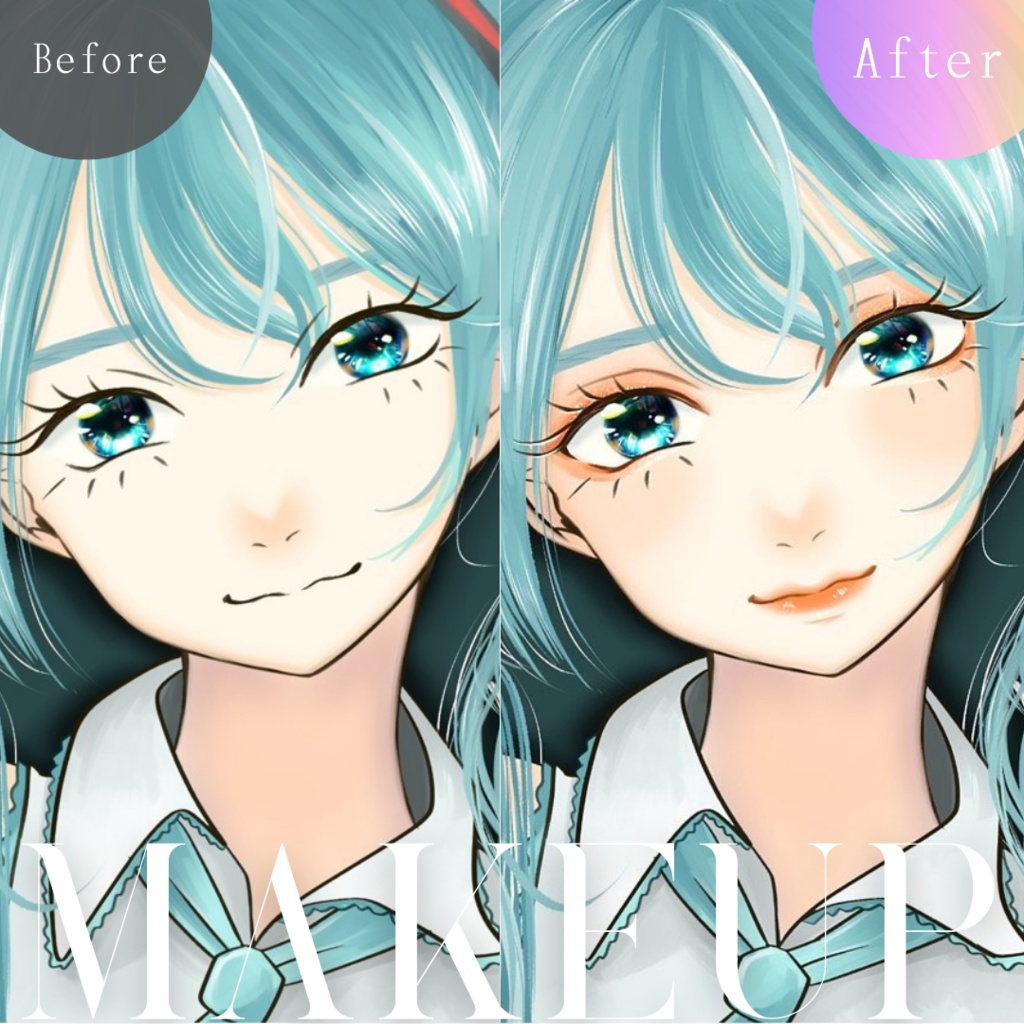 micoのキャラクターイラストメイクアップ術