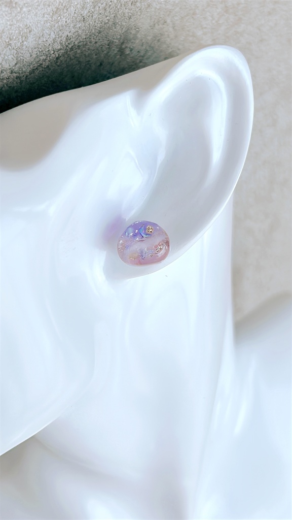 【アメジストシロップ】ピアス 優雅にとろける、紫のきらめき