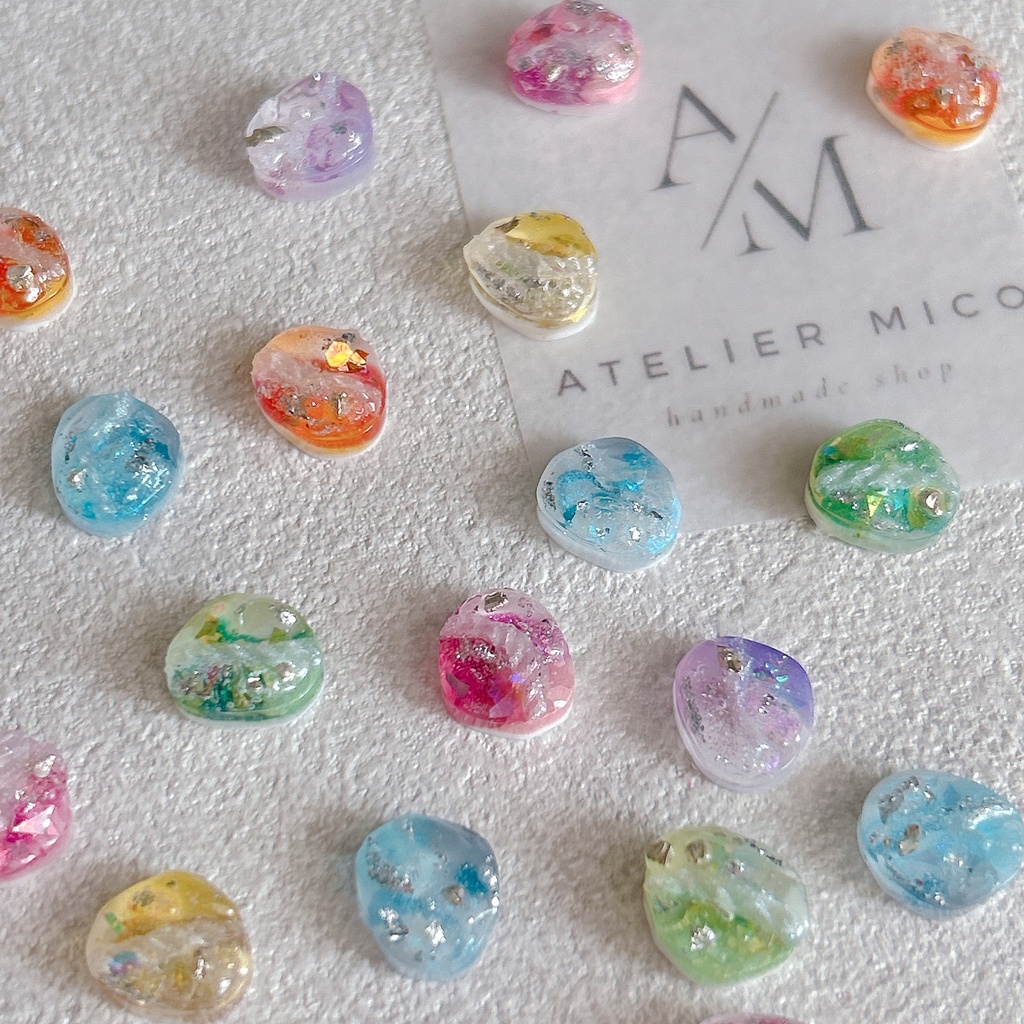 【アメジストシロップ】ピアス 優雅にとろける、紫のきらめき