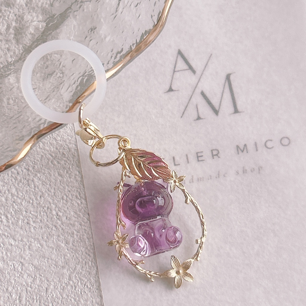 アンブレラマーカー/紫のねこちゃん