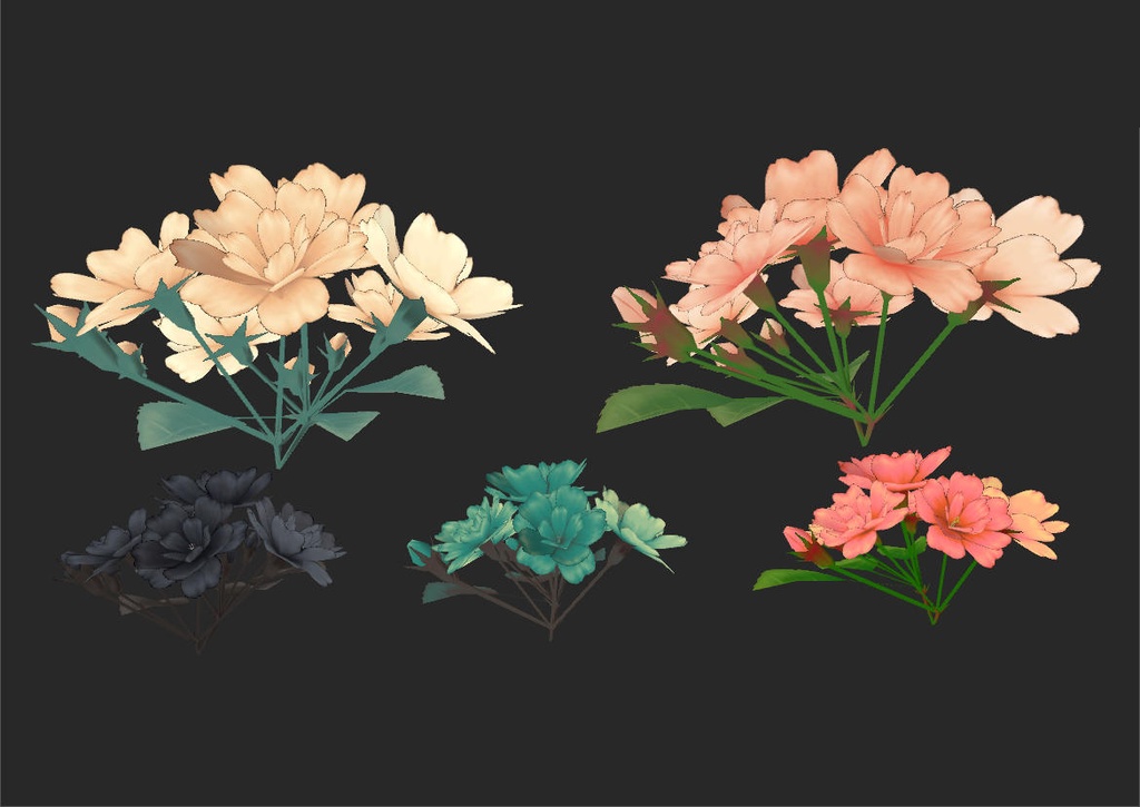 八重桜のコサージュとブローチ Sakura corsage and brooch