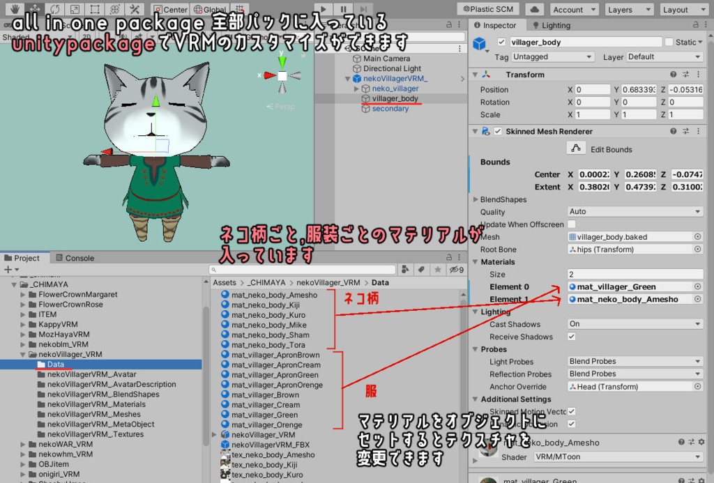 【VRMのみ】NEKO FANTASY 村人