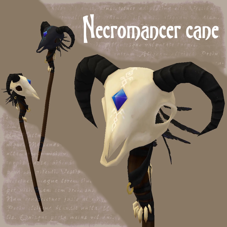 ネクロマンサーの杖　Necromancer cane