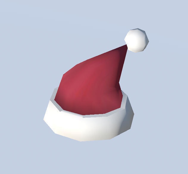 【glb形式】サンタ帽子