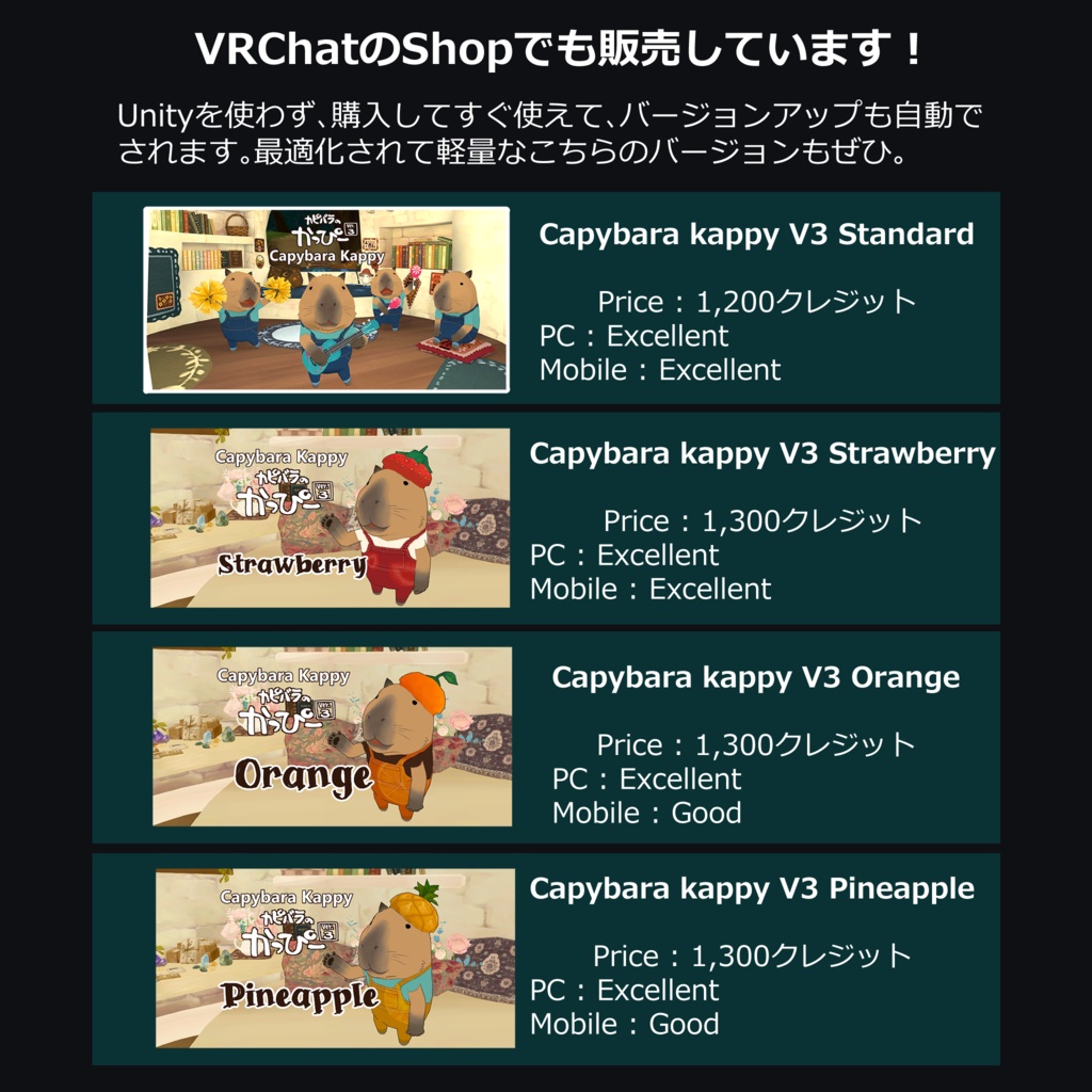 カピバラのかっぴー Ver.3 Capybara Kappy