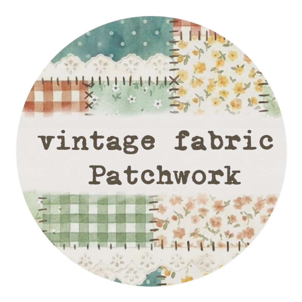 vintage fabric Patchworkマスキングテープ