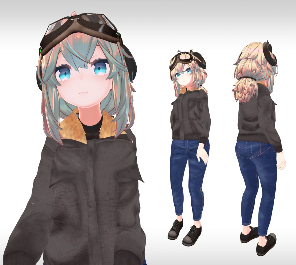 パイロットジャケット/ジーンズ