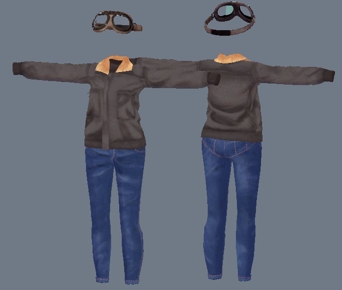 パイロットジャケット/ジーンズ