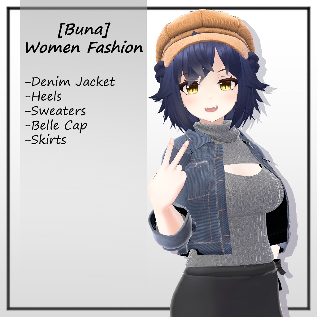 オリジナル3Dモデル「Buna」Ver 1.01