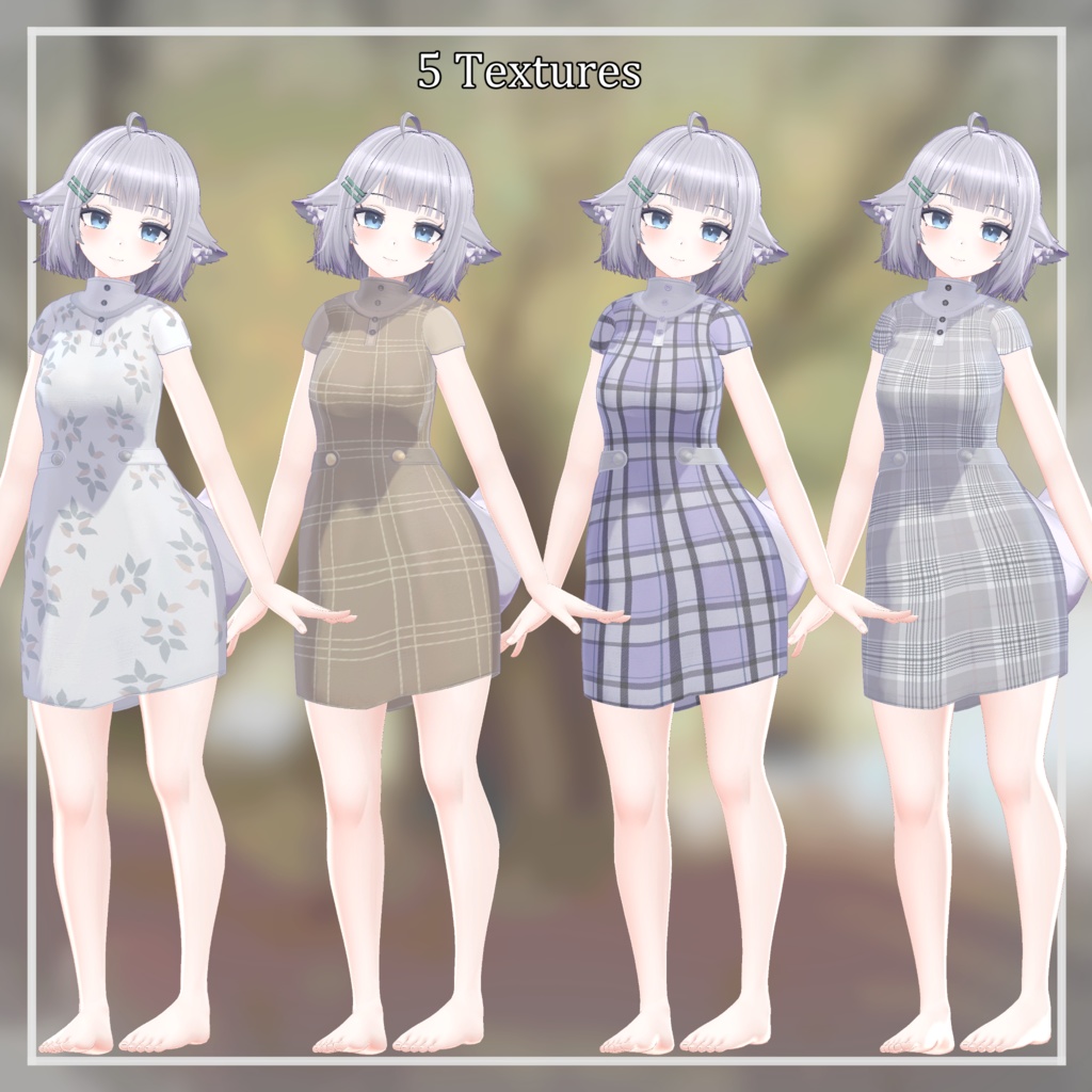 【NC's Cloth専用】【テクスチャ】フード付きパーカーとドレス