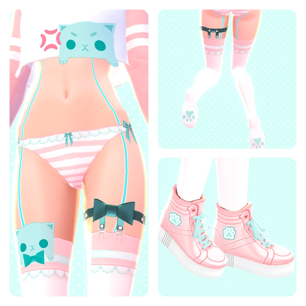 ♡ Peeking Kitten Set ♡ BETA Vroid ONLY