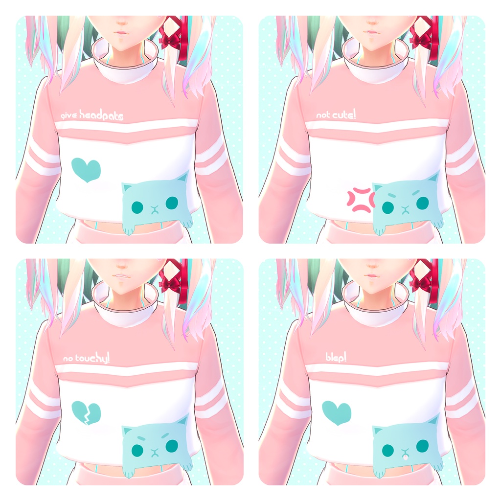 ♡ Peeking Kitten Set ♡ BETA Vroid ONLY