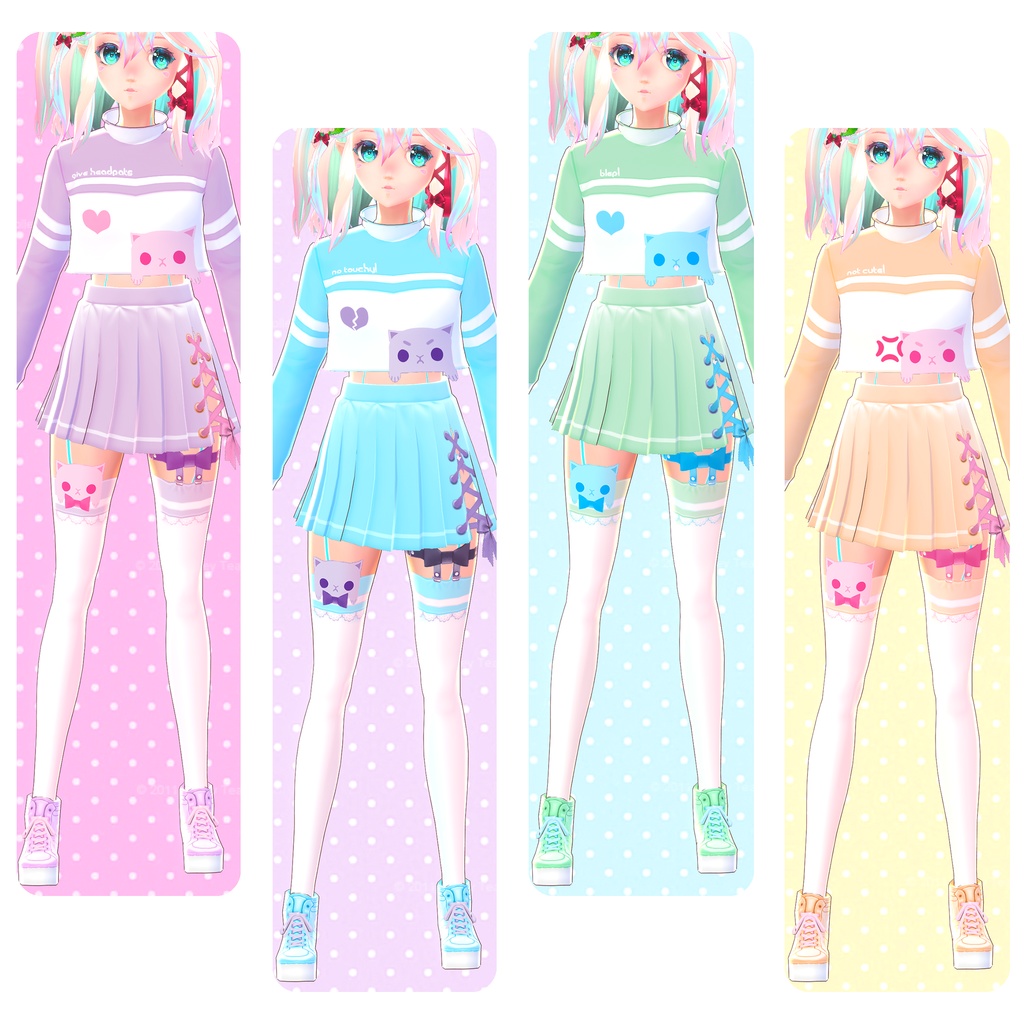 ♡ Peeking Kitten Set ♡ BETA Vroid ONLY