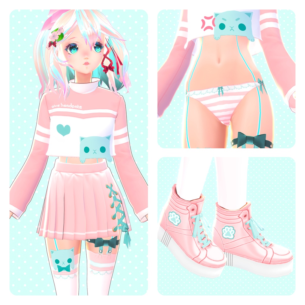 ♡ Peeking Kitten Set ♡ BETA Vroid ONLY