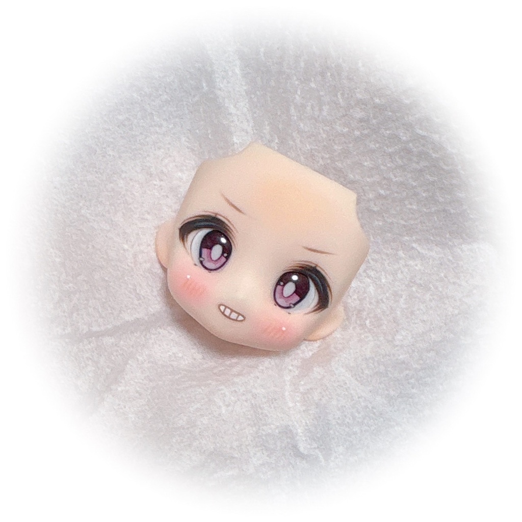 かすたむフェイスパーツ(cream肌)+レジンアイ(デカール式)