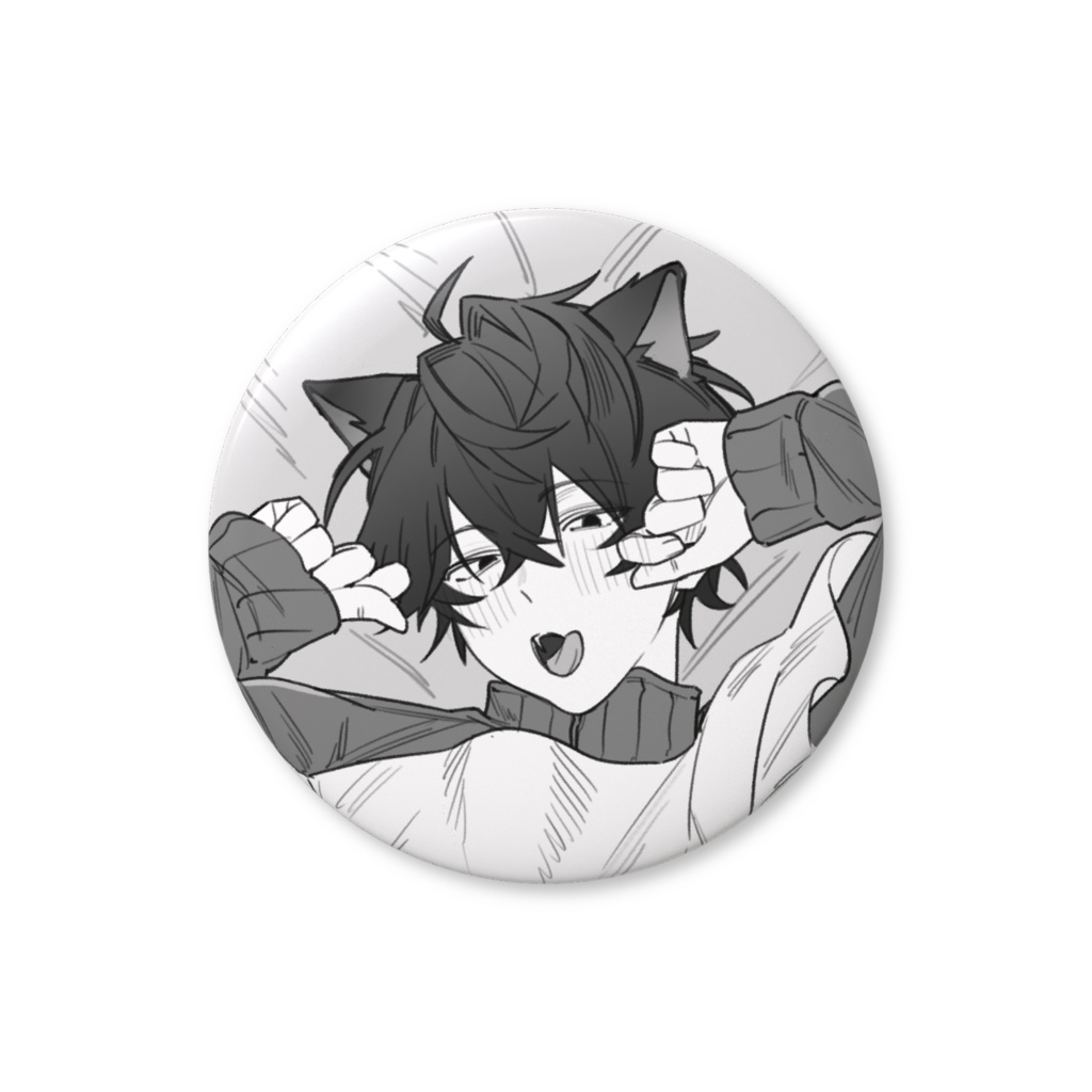 【樋野】猫耳缶バッジ