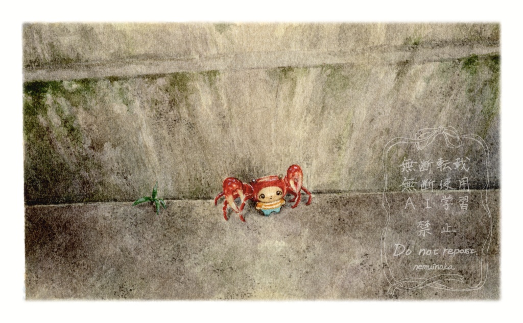 駐車場のかに(複製画)