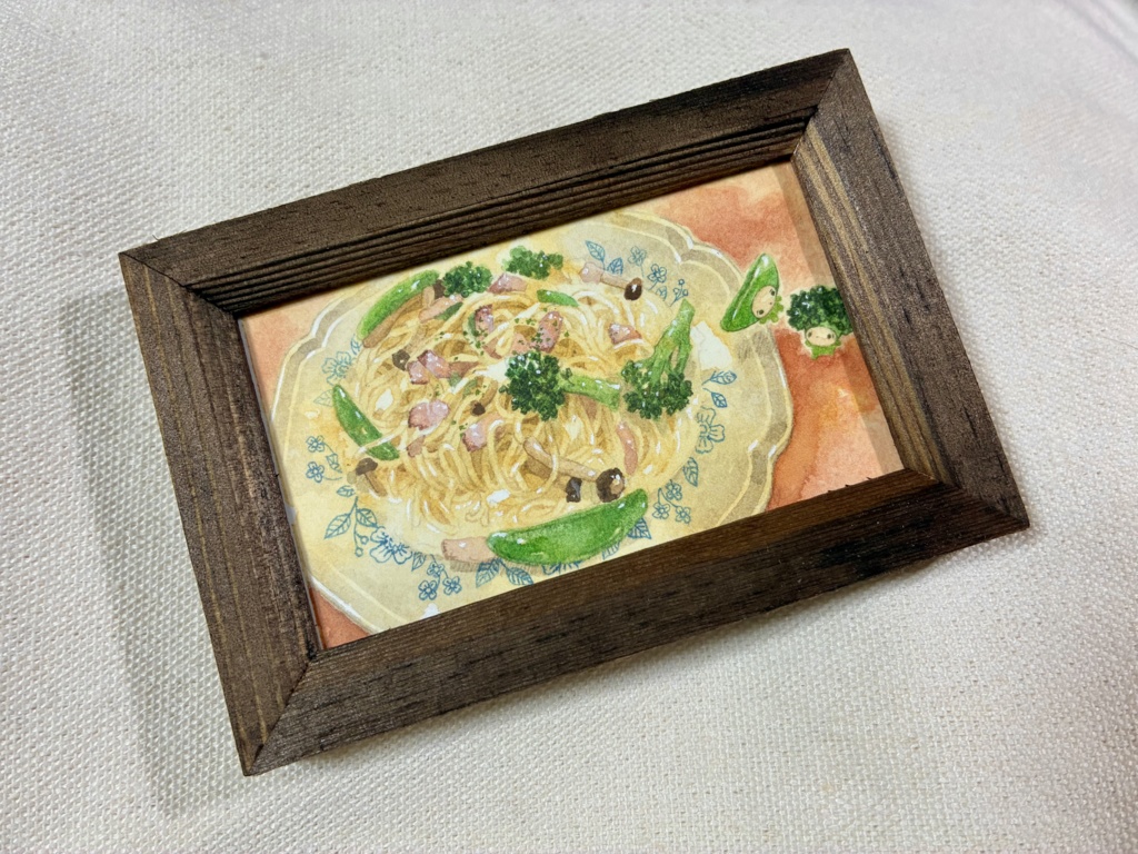 スナップエンドウとブロッコリーのパスタ