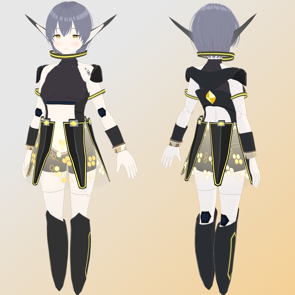 【VRoidモデル】学習中AIアンドロイド 「N-IRU」+SDVer同梱 vroidデータ+VRMファイル