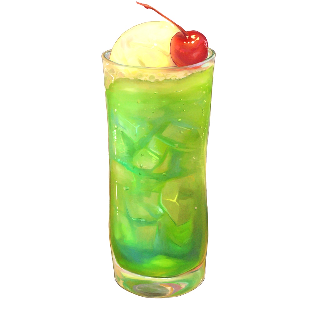 ステッカーステッカー（クリームソーダ）
