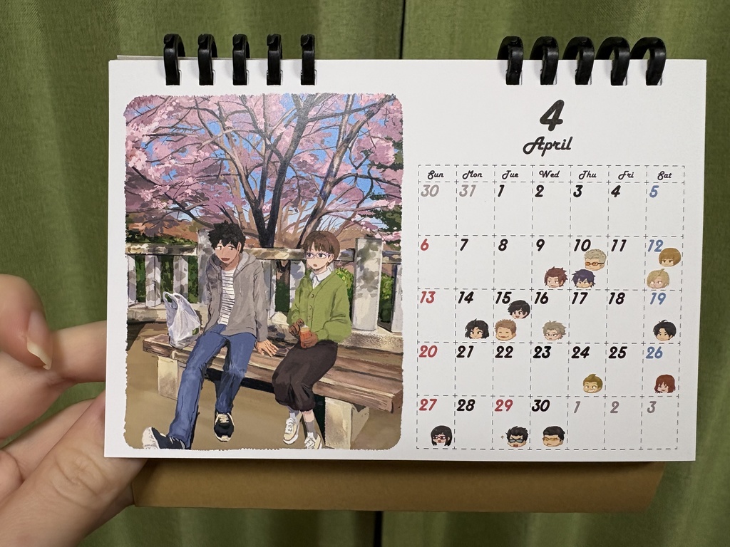 2025年カレンダー【誕生日入り】