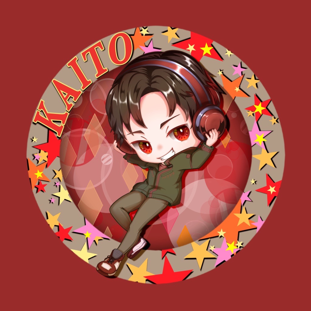 缶バッチ　赤・緑、ドッグタグ、アクリルキーホルダー